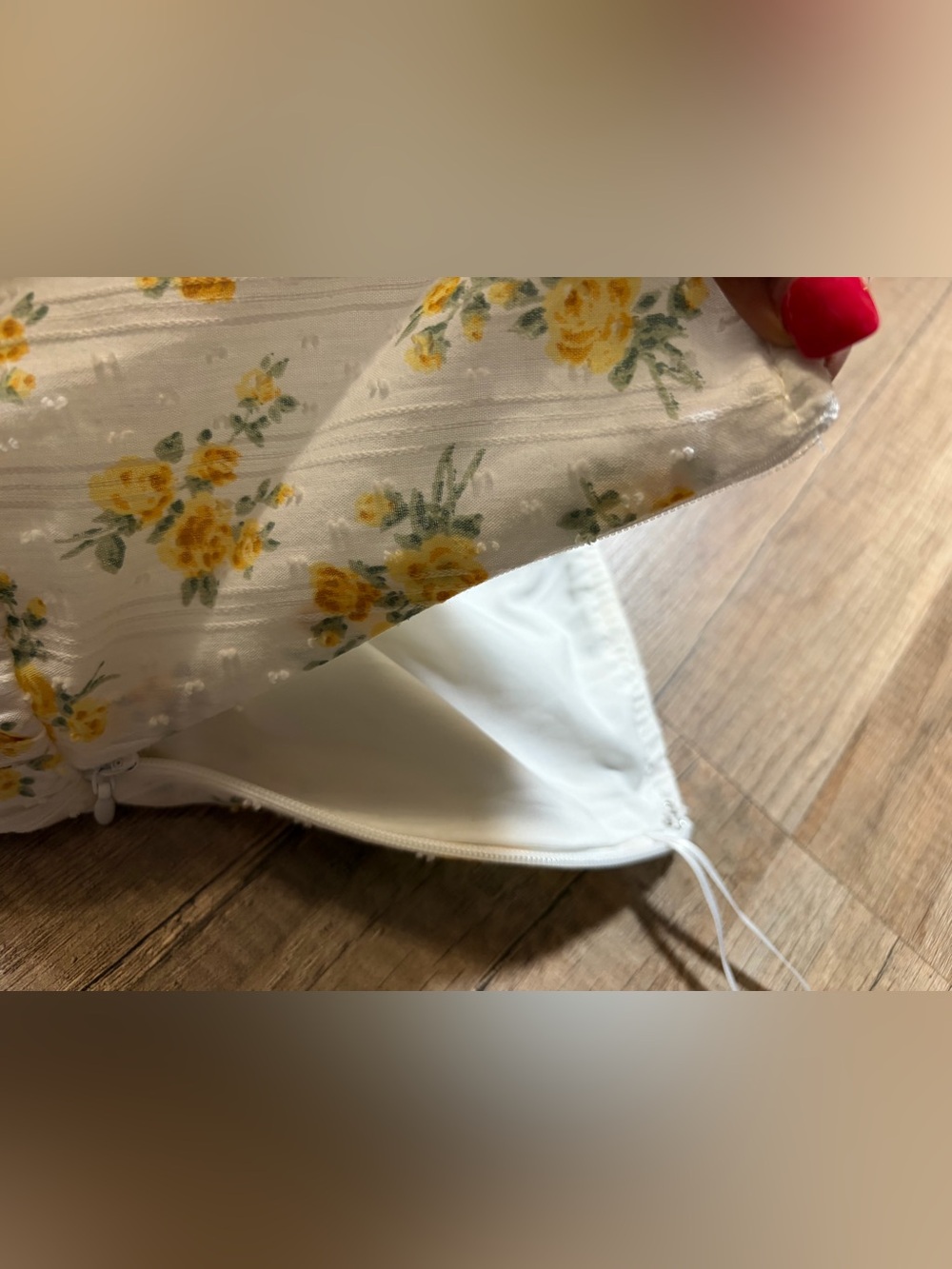 Altar'd State Yellow Floral Tiered Maxi Skirt Cotton Boho Eyelet White S - Picture 4 of 16